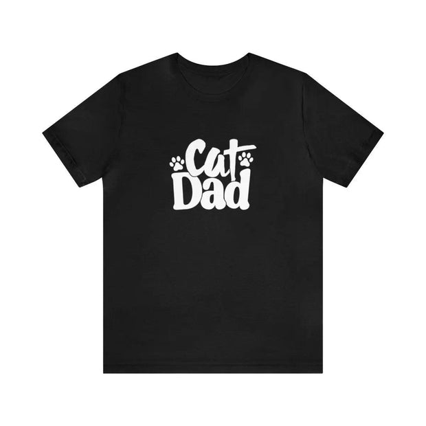 Short Sleeve Cat Dad T-Shirt Printify