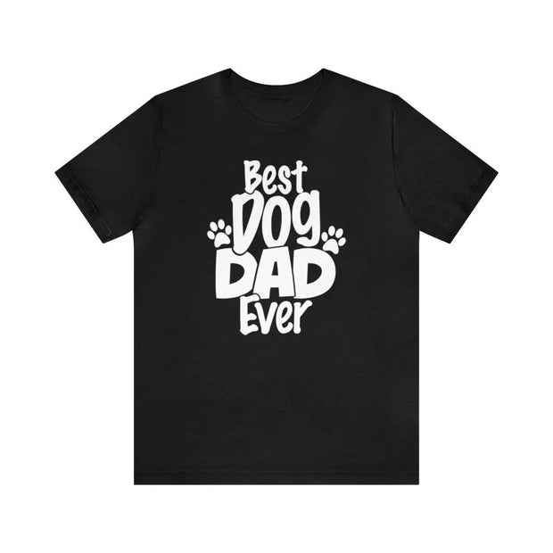 Best Dog Dad Ever T-Shirt (blk) Printify