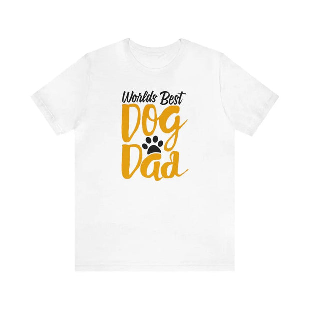 Short Sleeve Worlds Best Dog Dad T-Shirt (wh)
