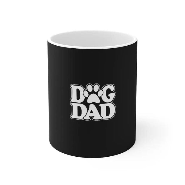 black dog dad coffee mug