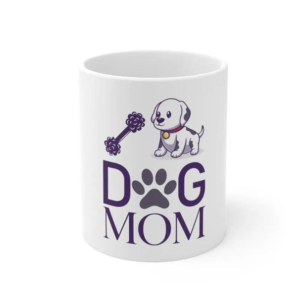 white dog mom coffee mug customized by rgmj brands apparel