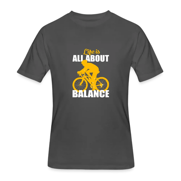 Men’s Life Is All About Balance T-Shirt - charcoal