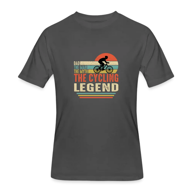 Custom screen printed Men’s The Cycling Legend T-Shirt - charcoal