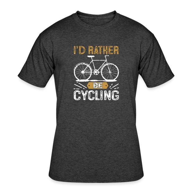 Men’s I'd Rather Be Cycling T-Shirt - heather black