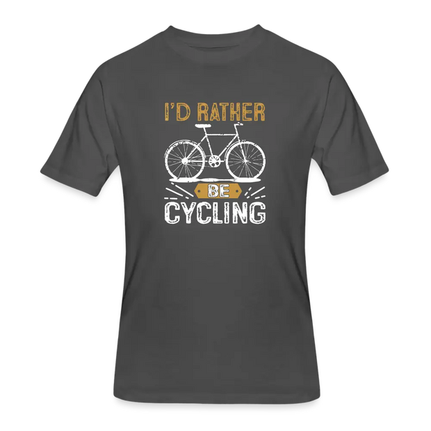 Men’s I'd Rather Be Cycling T-Shirt - charcoal